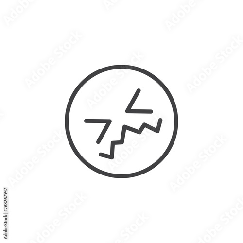 Confounded Face Emoji line icon. linear style sign for mobile concept and web design. Confused face emoticon outline vector icon. Symbol, logo illustration. Vector graphics