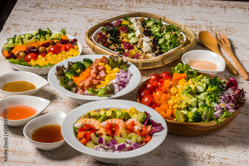 チョップドサラダ Beautiful and colorful chopped salad
