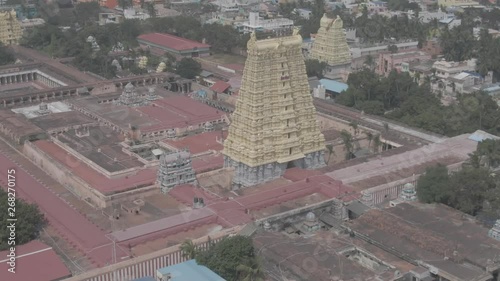 Rameswaram temple, India 4k aerial ungraded/raw drone footage photo