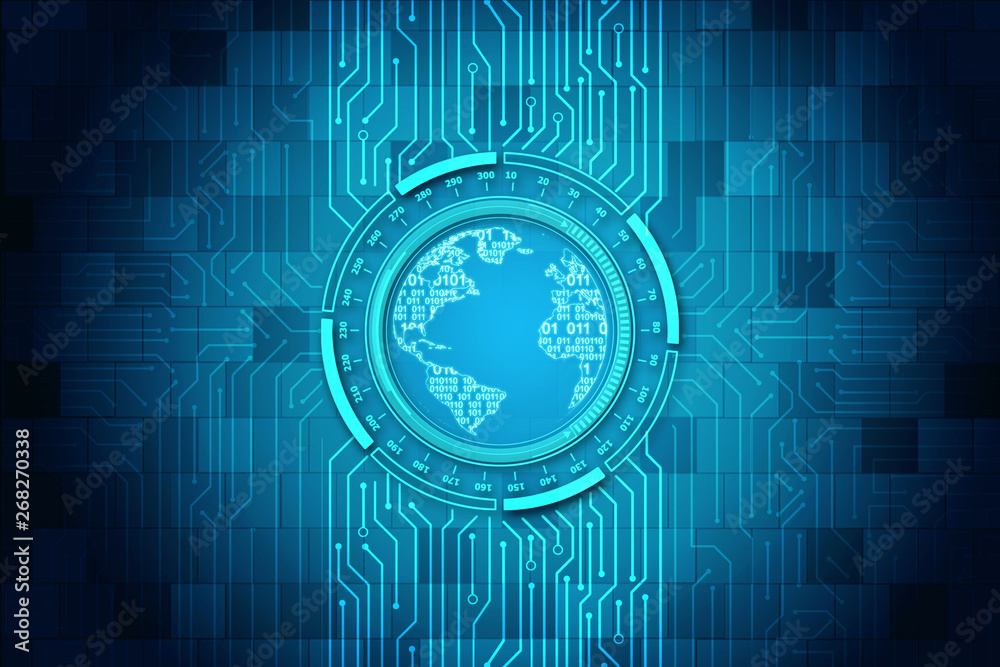 Obraz premium 2d illustration world map abstract background