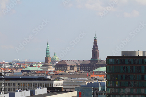 Copenhagen, Denmark - Jun 09, 2012: City roofs and towers