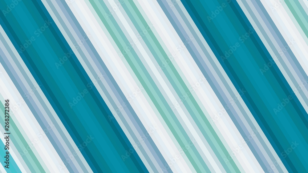 Fototapeta premium diagonal stripes with light blue, light gray and dark cyan color from top left to bottom right