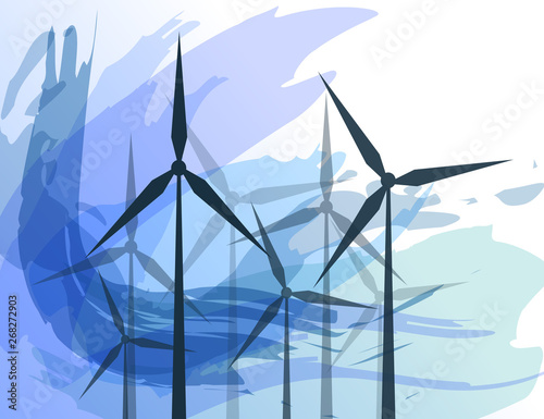 vector concept of global wind day illustration.