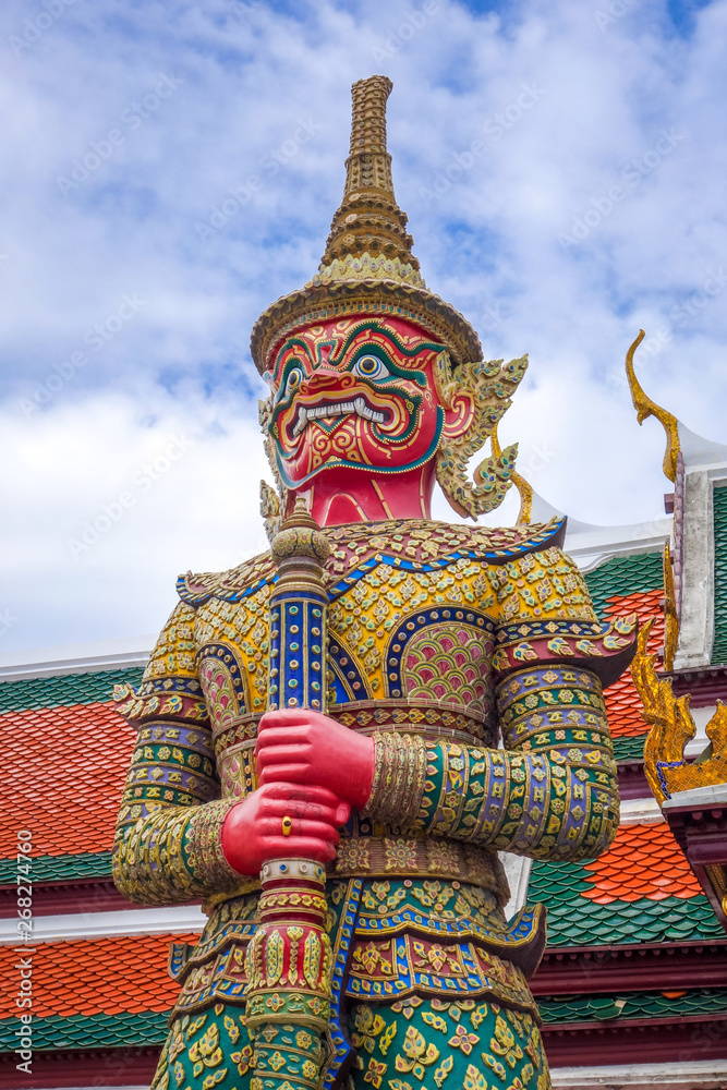 Yaksha statue, Grand Palace, Bangkok, Thailand