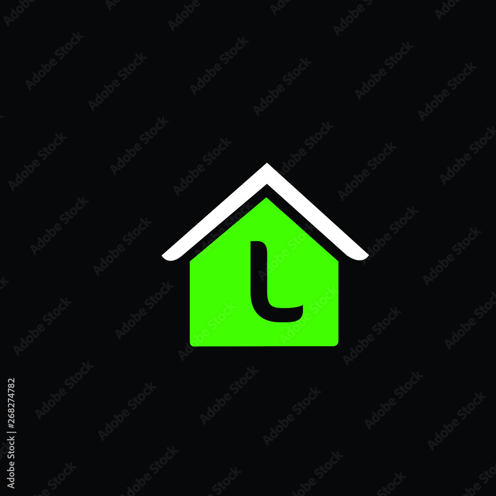 Fototapeta premium L letter real estate icon logo vector