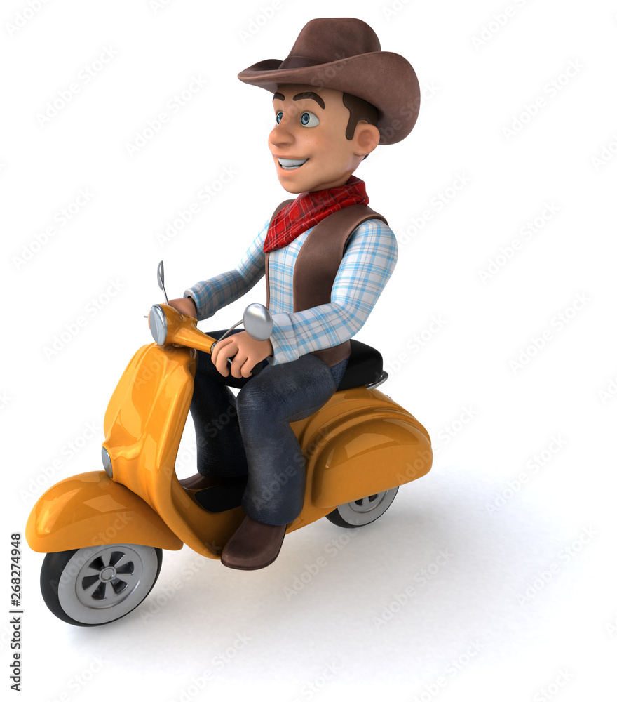 Fun Cowboy - 3D Illustration Fun Cowboy - 3D Illustration