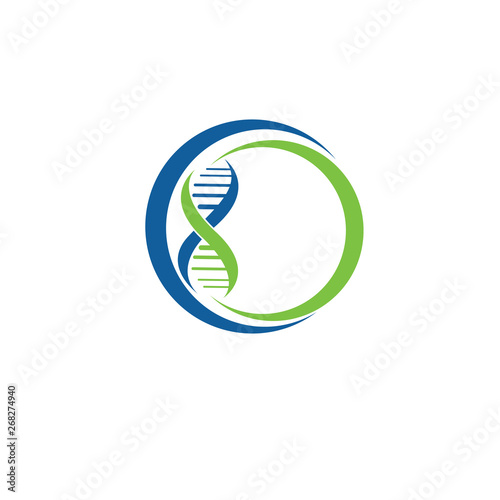 DNA strand symbol. Isolated on white background