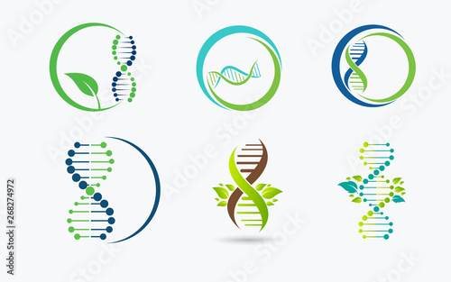 DNA strand symbol. Isolated on white background