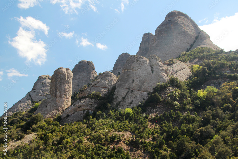 Montserrat mountain terrain, Catalunya, Spain Montserrat mountain terrain, Catalunya, Spain