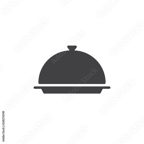 Restaurant cloche vector icon. filled flat sign for mobile concept and web design. Food serving tray glyph icon. Symbol, logo illustration. Pixel perfect vector graphics