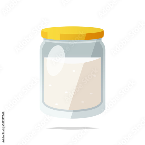Jar of sugar vector isolated illustration