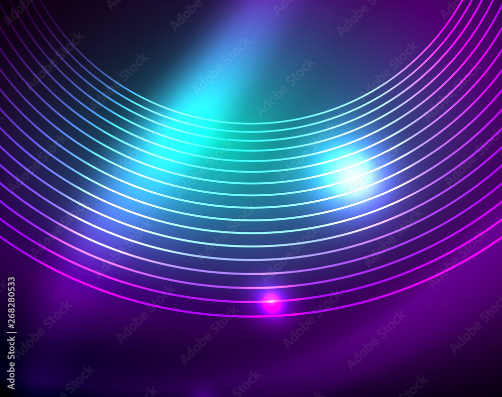 Neon circles abstract background Neon circles abstract background