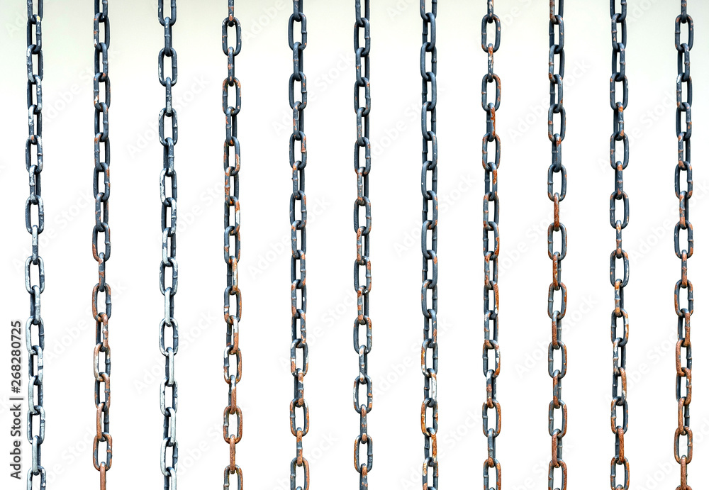 steel chain, on white background; isolated steel chain, on white background; isolated