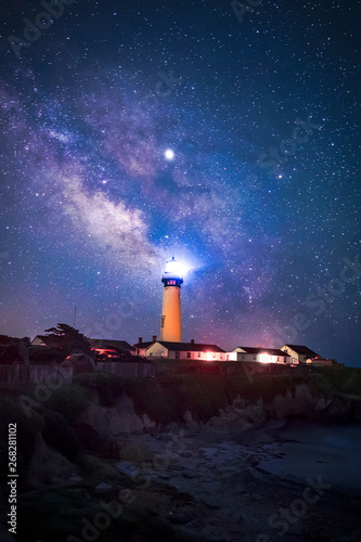 Milky Way at Pigeon Point Lighthouse, Pescadero, California