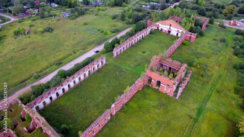 Ruined Complex military settlement of Count A. A. Arakcheev. The complex was built 1818-1825. Located in the village of Selishchi, Novgorod region photo