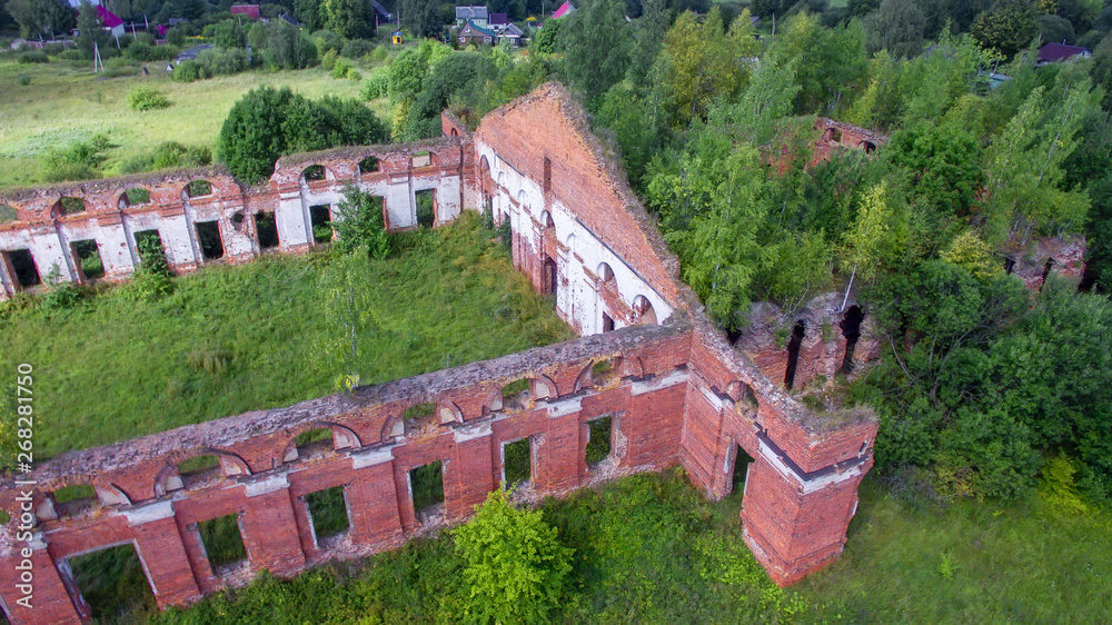Ruined Complex military settlement of Count A. A. Arakcheev. The complex was built 1818-1825. Located in the village of Selishchi, Novgorod region