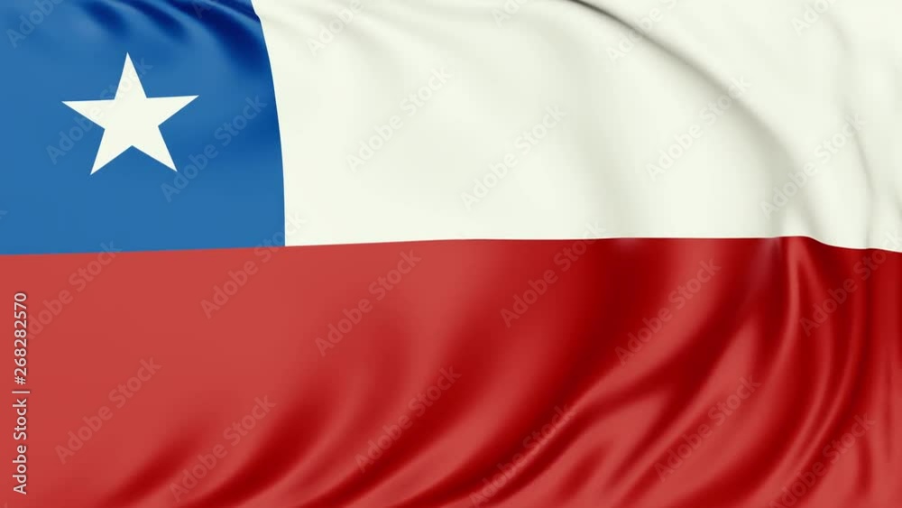 4K Seamlessly Looping Chile Flag Series E 4K Seamlessly Looping Chile Flag Series E