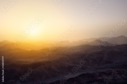 Amazing Sunrise at Sinai Mountain, Egypt 