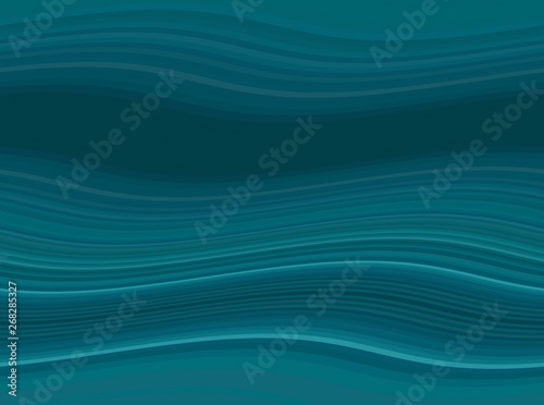 teal green, very dark blue and teal colored abstract waves background can be used for graphic illustration, wallpaper, presentation or texture © Eigens