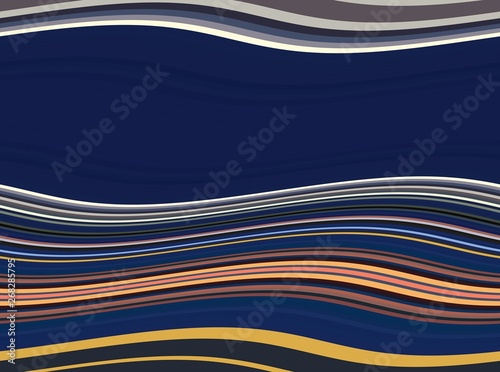 very dark blue, tan and sky blue colored abstract geometric wave line texture can be used for graphic illustration, wallpaper, poster or cards