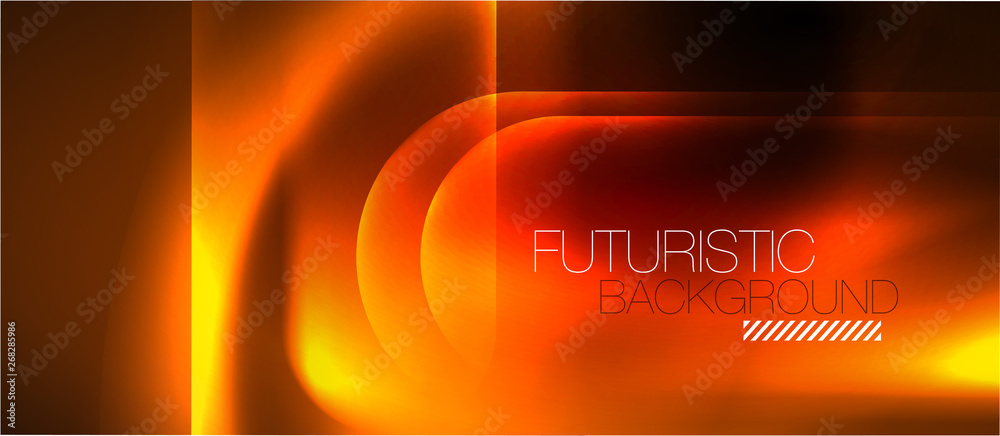 Neon glowing techno lines, blue hi-tech futuristic abstract background template Neon glowing techno lines, blue hi-tech futuristic abstract background template
