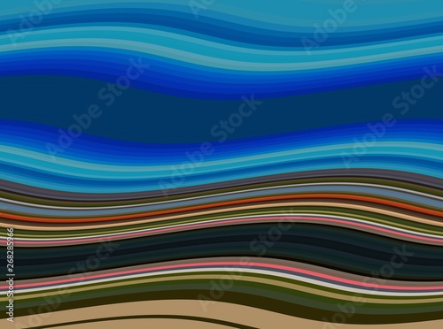abstract waves background with very dark blue, rosy brown and strong blue color. waves can be used for wallpaper, presentation, graphic illustration or texture