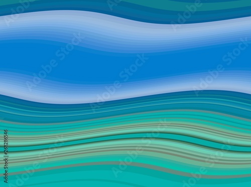 abstract waves background with cadet blue, dark cyan and sky blue color. waves can be used for wallpaper, presentation, graphic illustration or texture