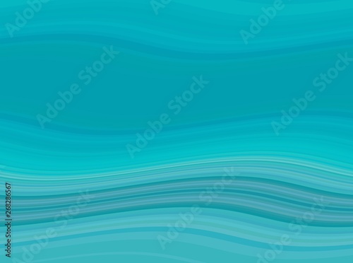 abstract medium turquoise, light sea green and dark turquoise color ocean waves background. can be used for wallpaper, presentation, graphic illustration or texture © Eigens