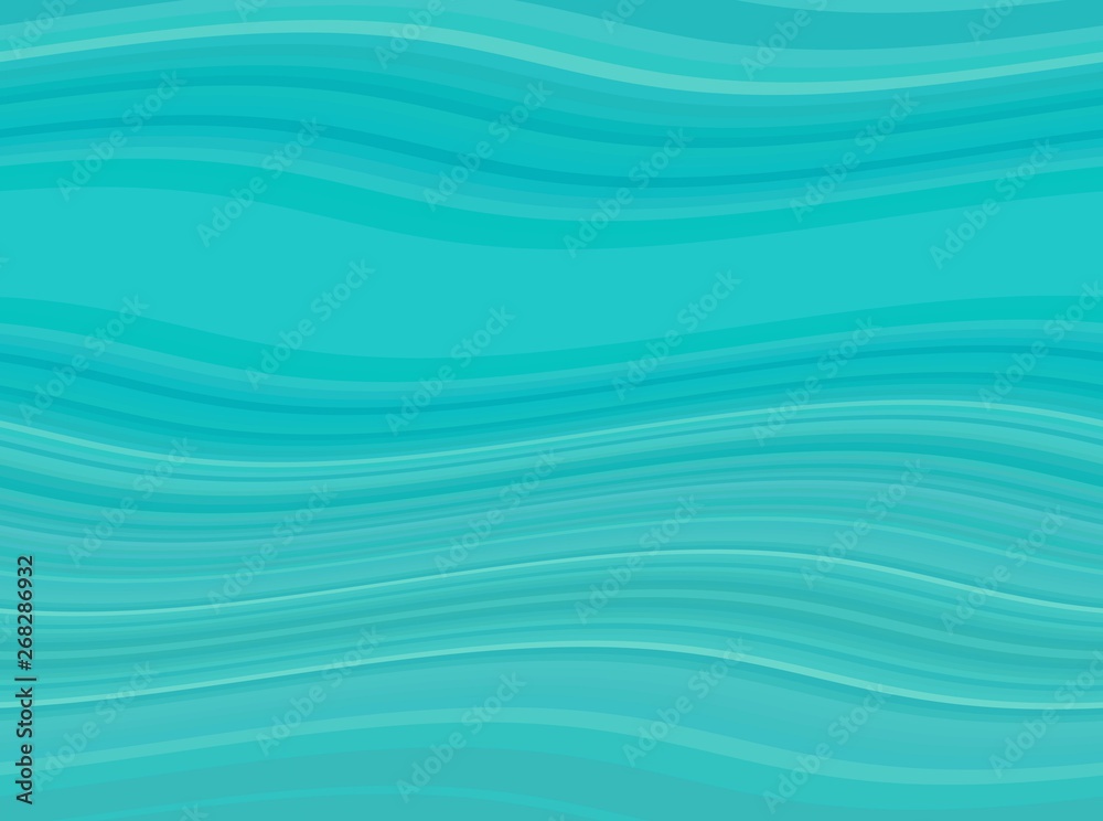 Fototapeta premium abstract waves background with medium turquoise, dark turquoise and light sea green color. waves can be used for wallpaper, presentation, graphic illustration or texture