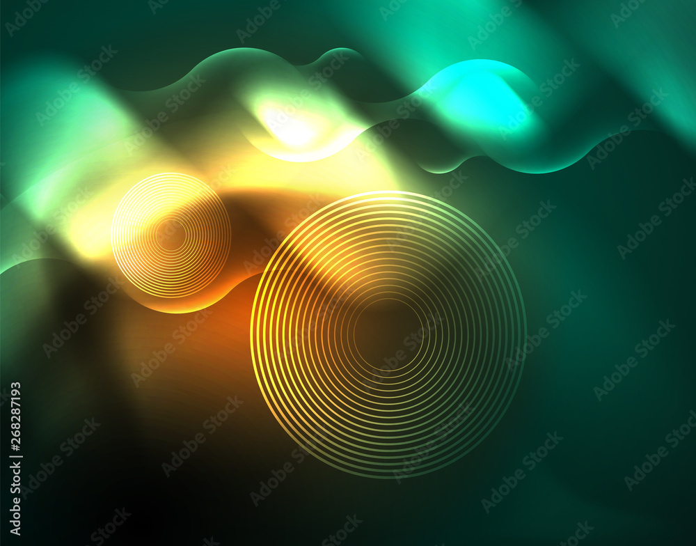 Fototapeta premium Neon lights vector abstract background