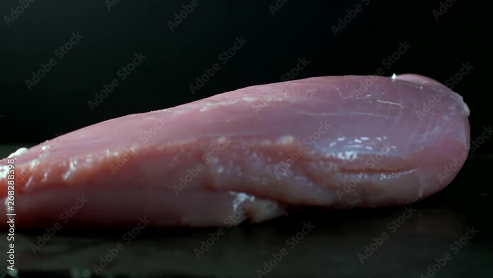 turkey meat on a stone