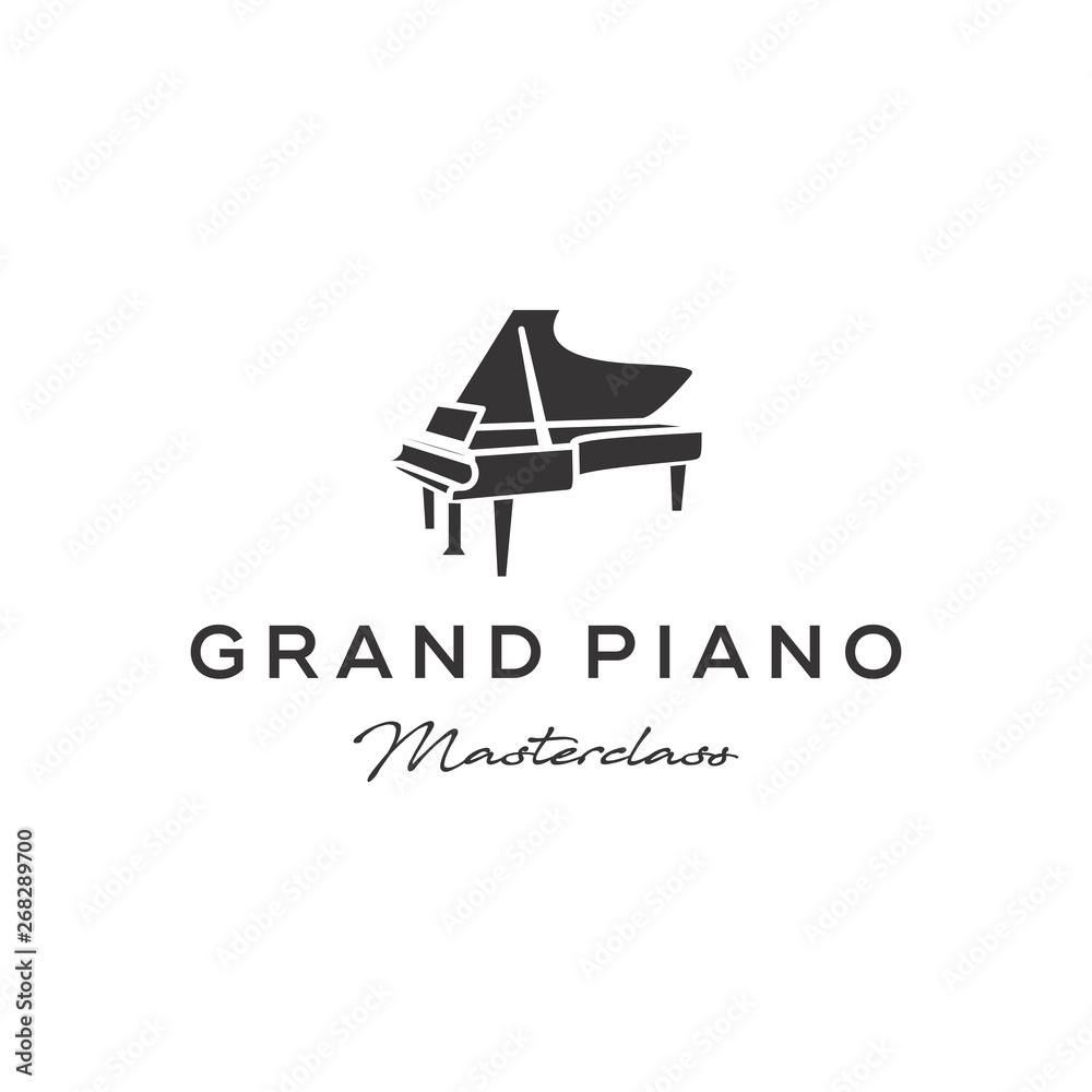 Piano Logo Design Template