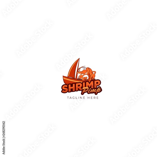 Orange Shrimp Pimp Logo Design © Saferizen