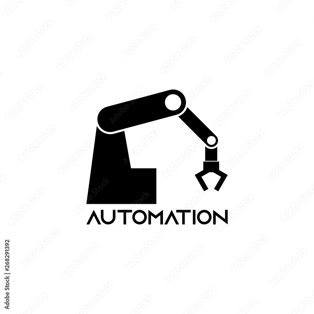 Automation icon, Robotic arm black icon Automation icon, Robotic arm black icon