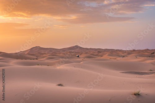 Beautiful dawn in the Sahara Desert, Morocco