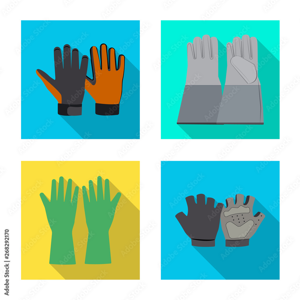 Vector design of glove and winter sign. Collection of glove and equipment stock vector illustration. Vector design of glove and winter sign. Collection of glove and equipment stock vector illustration.