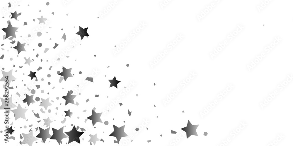 Fototapeta premium Silver glitter confetti