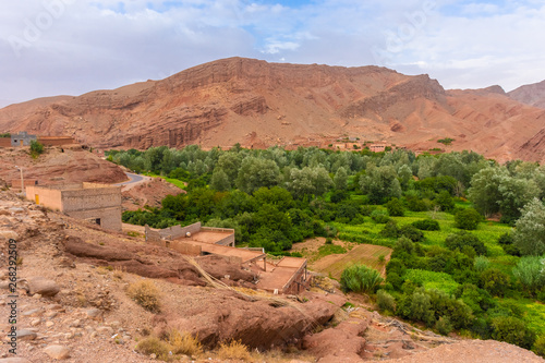 Landscape of the thousand kasbahs valley  Morocco