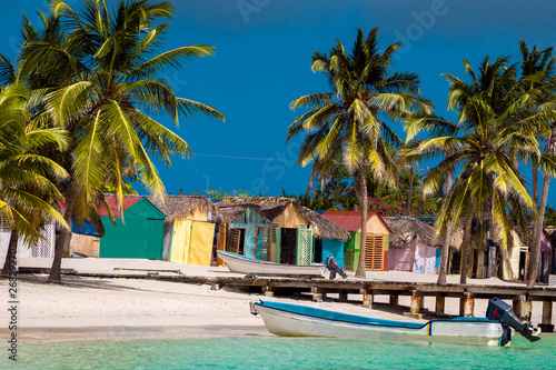 Dominican Republic, Saona Island - Mano Juan Beach. Fishermen's village photo
