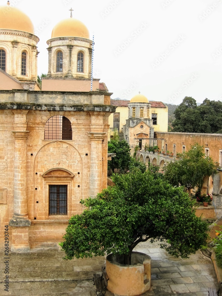 Agia Triada Tzagaroli Monastery in in Chania region on Crete Island, Greece, Europe Agia Triada Tzagaroli Monastery in in Chania region on Crete Island, Greece, Europe