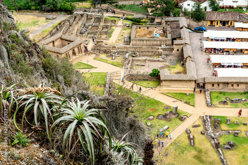 Top view of village Ollantaytambo