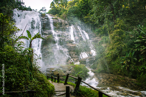 Jungle Waterfall with Footpath