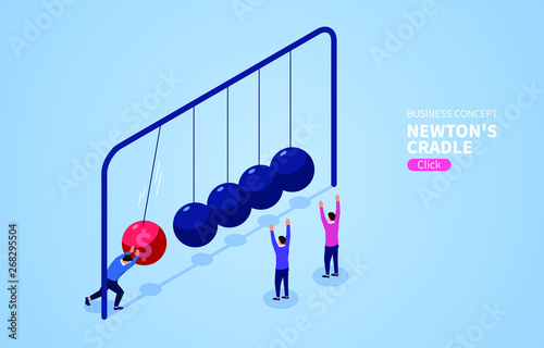 Newton pendulum, making money without stopping