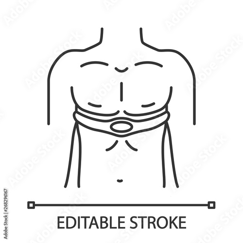 Electrical muscle stimulator linear icon