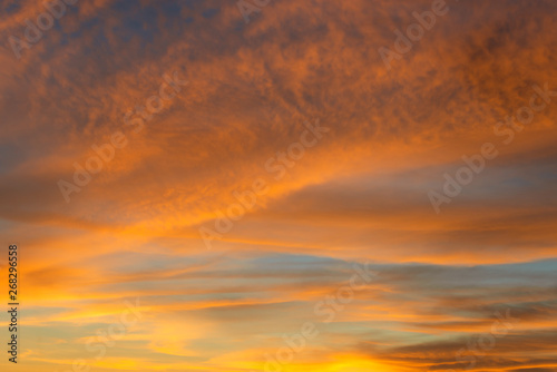 Fototapeta Naklejka Na Ścianę i Meble -  Twilight cloudy sky at sunset ..Colorful skyscape in tropical island when the sun disappear.