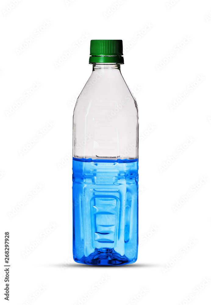 A plastic bottle with half A plastic bottle with half