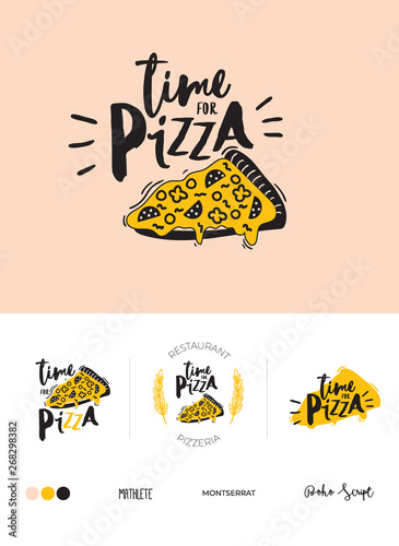 Set logotype for restaurant and cafe menu design. 