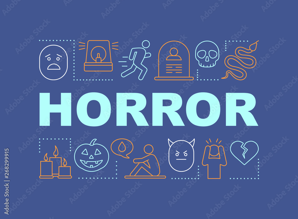 Fototapeta premium Horror word concepts banner