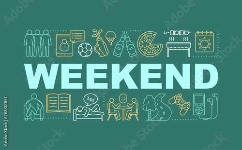 Weekend word concepts banner