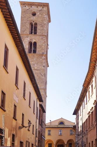 Typical street of Volterra  Tuscany  Italy